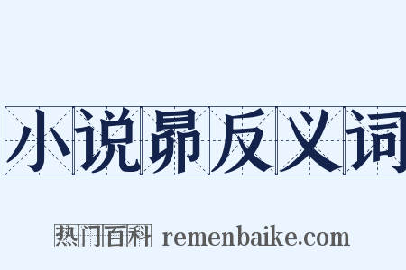 小说昴反义词是什么意思的图片